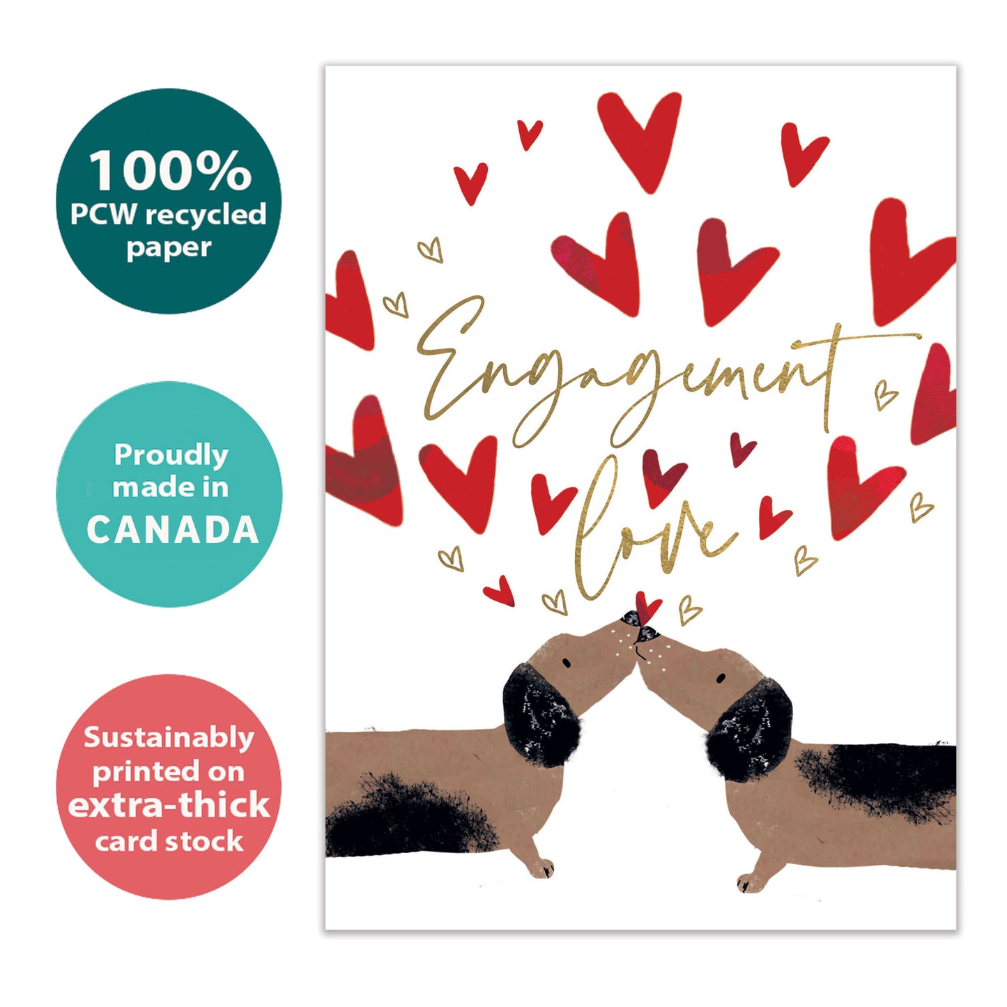 Puppy Love Engagement Card