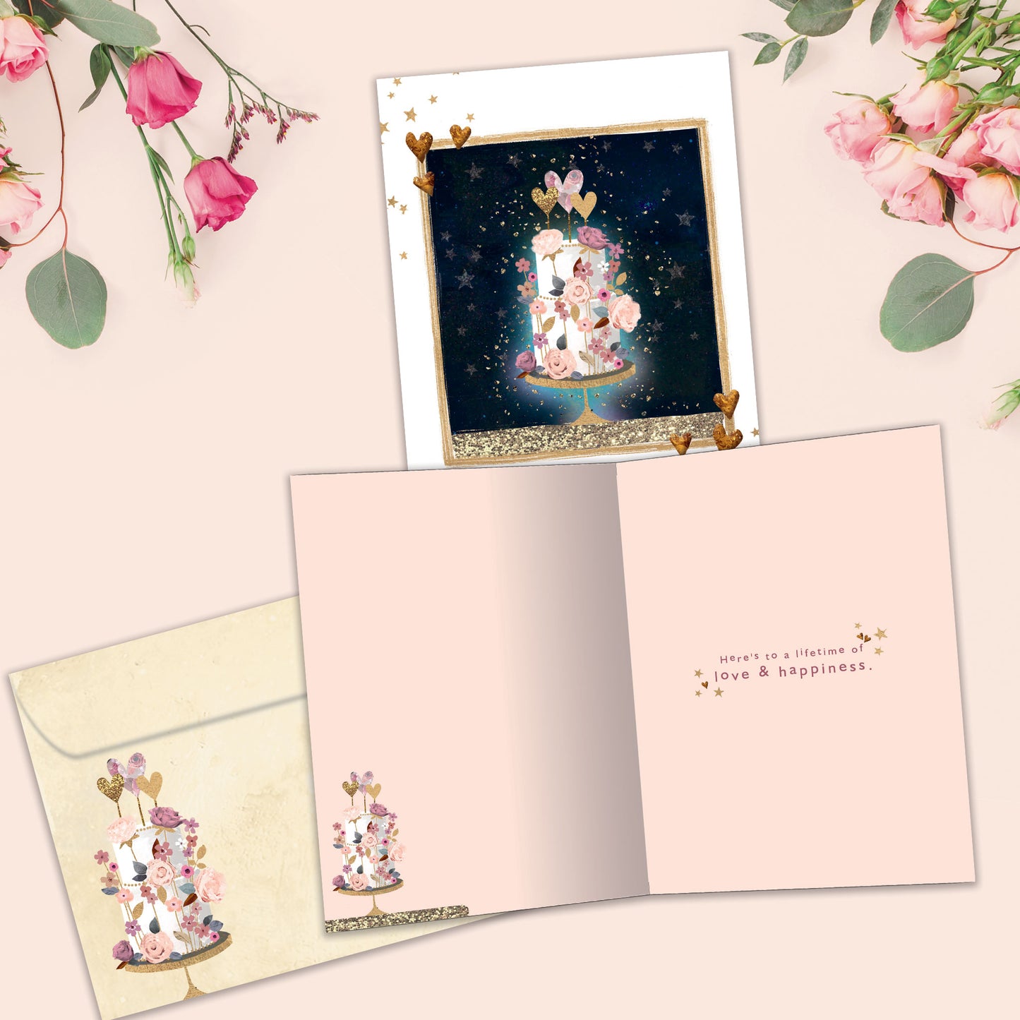Love and Happiness Wedding Card