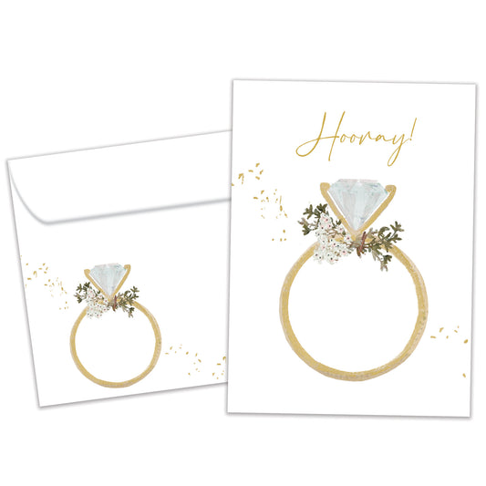 Hooray Ring Engagement Card