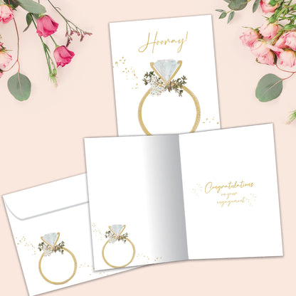 Hooray Ring Engagement Card