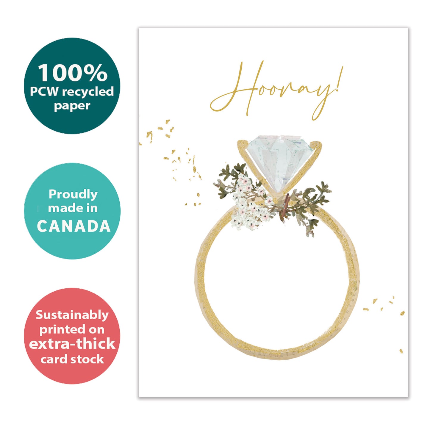 Hooray Ring Engagement Card
