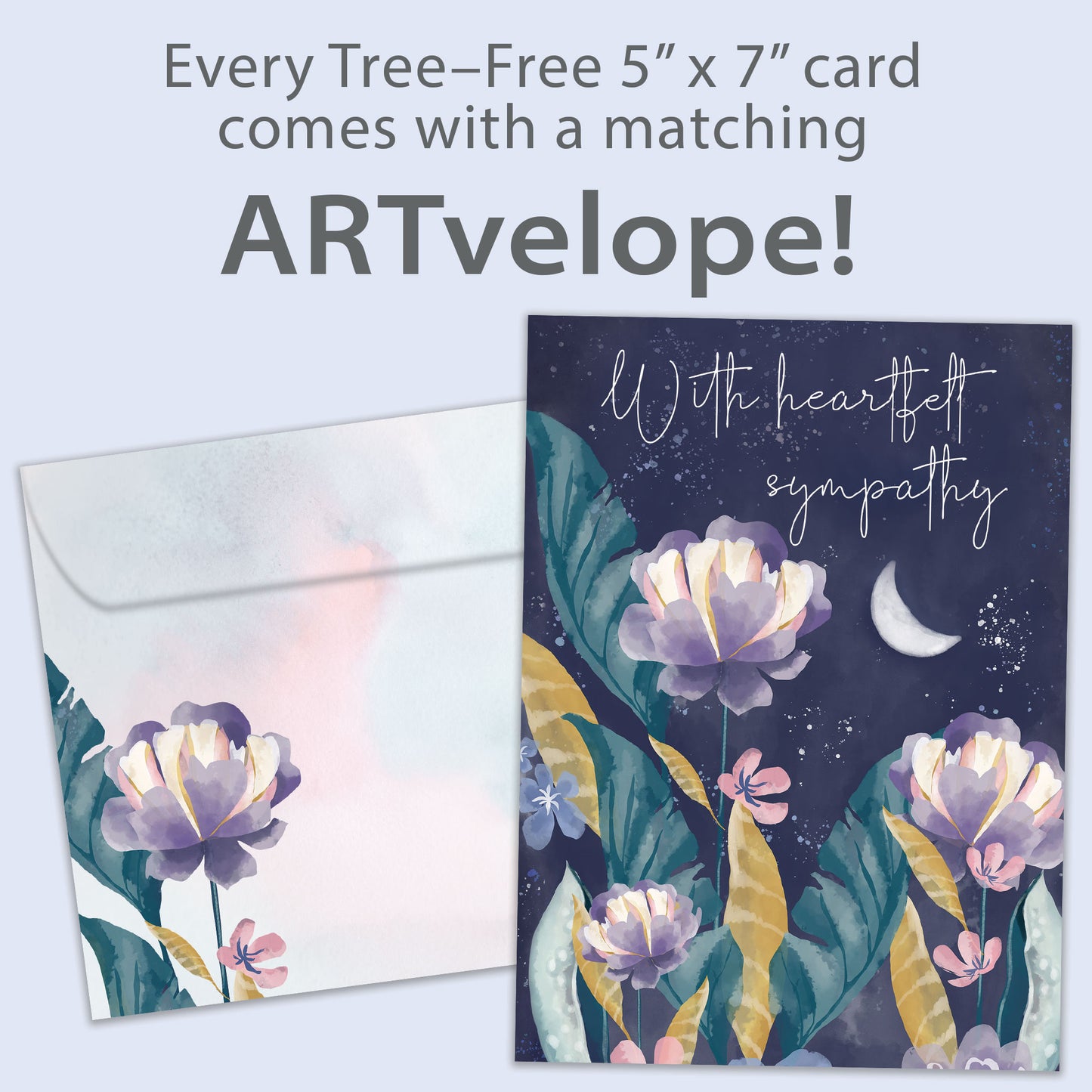 Heartfelt Moon Sympathy Card