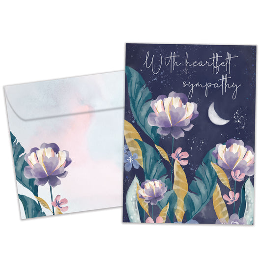 Heartfelt Moon Sympathy Card