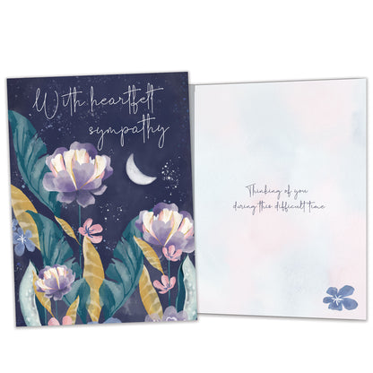 Heartfelt Moon Sympathy Card
