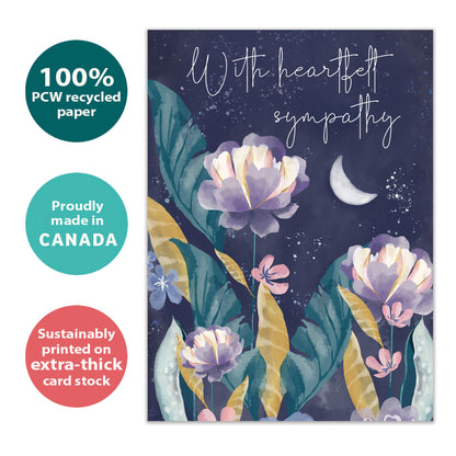 Heartfelt Moon Sympathy Card