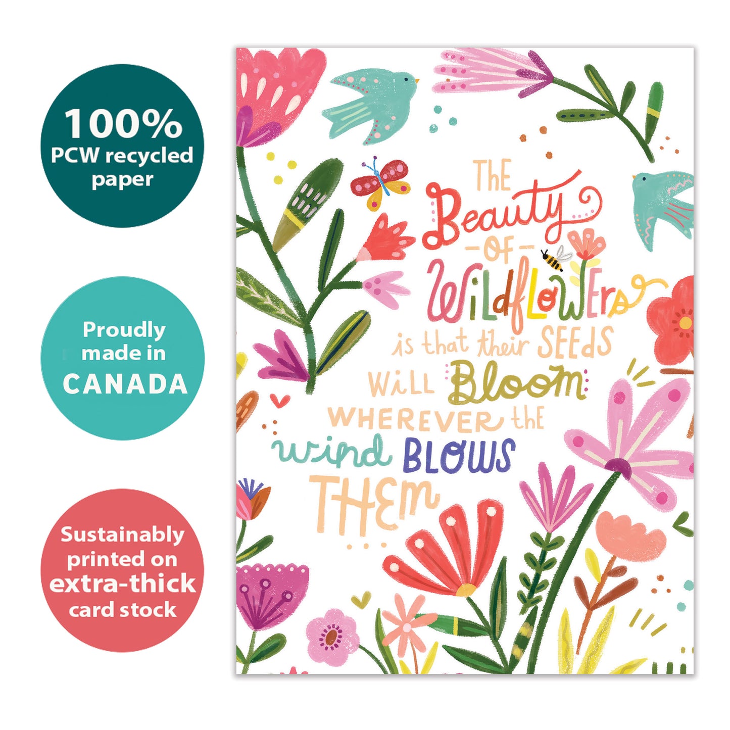 The Beauty of Wildflowers Just Because Card