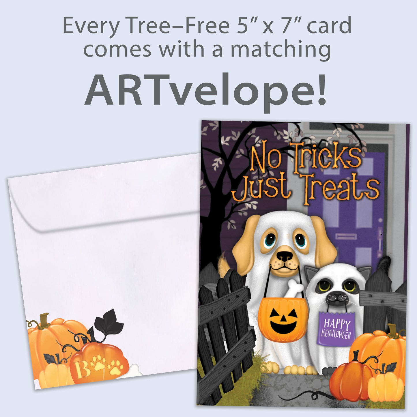Spooky Pets Grandchild Halloween Card