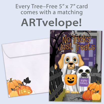 Spooky Pets Grandchild Halloween Card