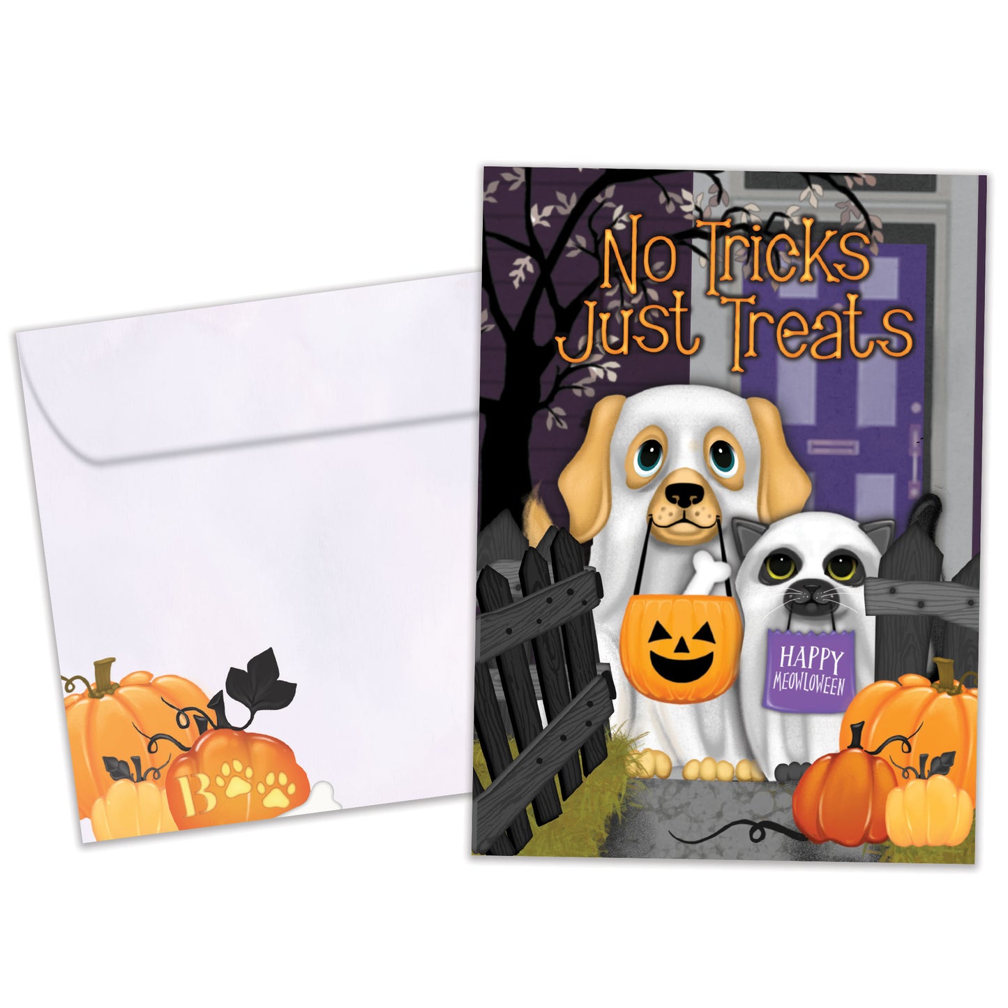 Spooky Pets Grandchild Halloween Card