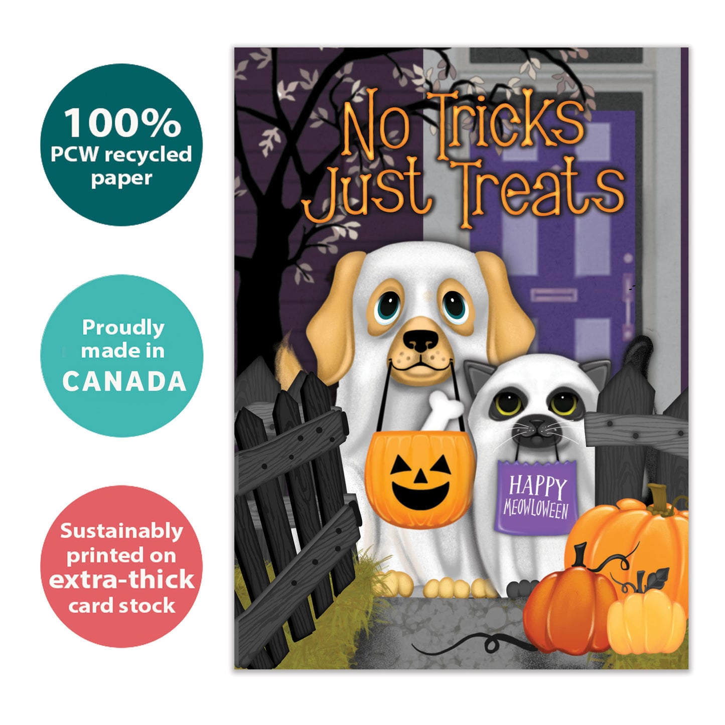 Spooky Pets Grandchild Halloween Card
