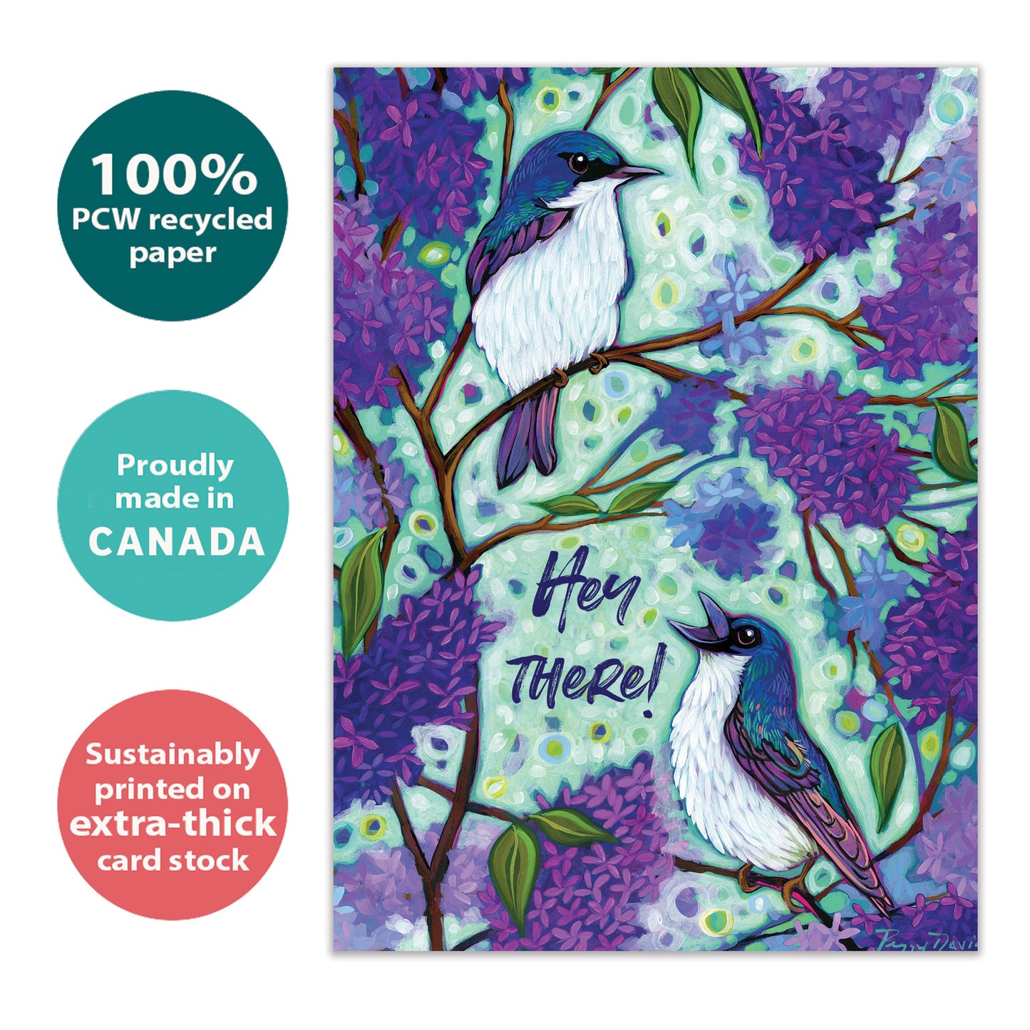 Hey There Birds Just Because Card
