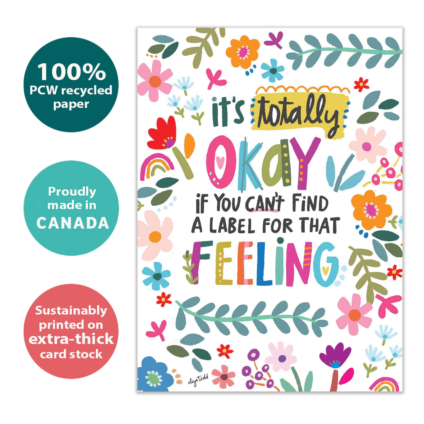 Label Feeling Encouragement Card
