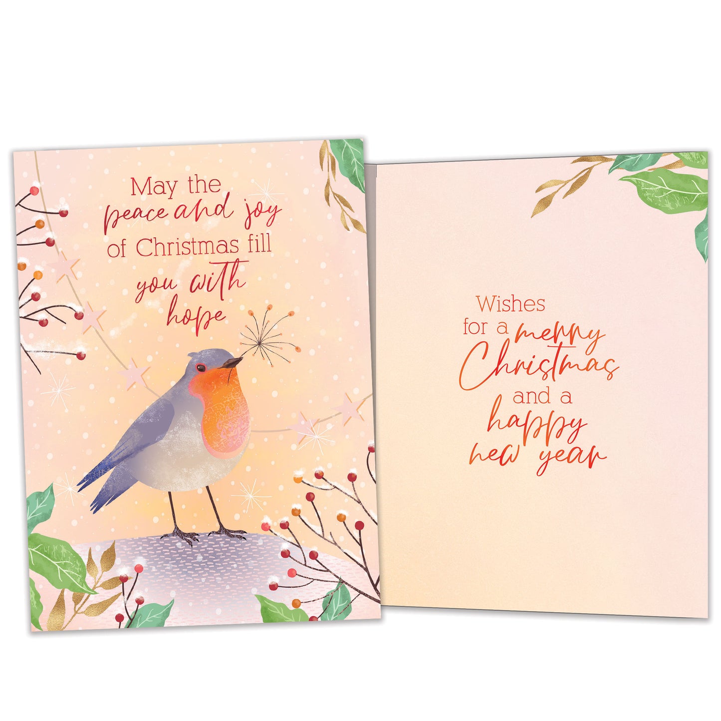 Peace Joy Hope Christmas Card