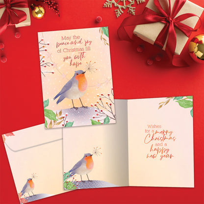 Peace Joy Hope Christmas Card