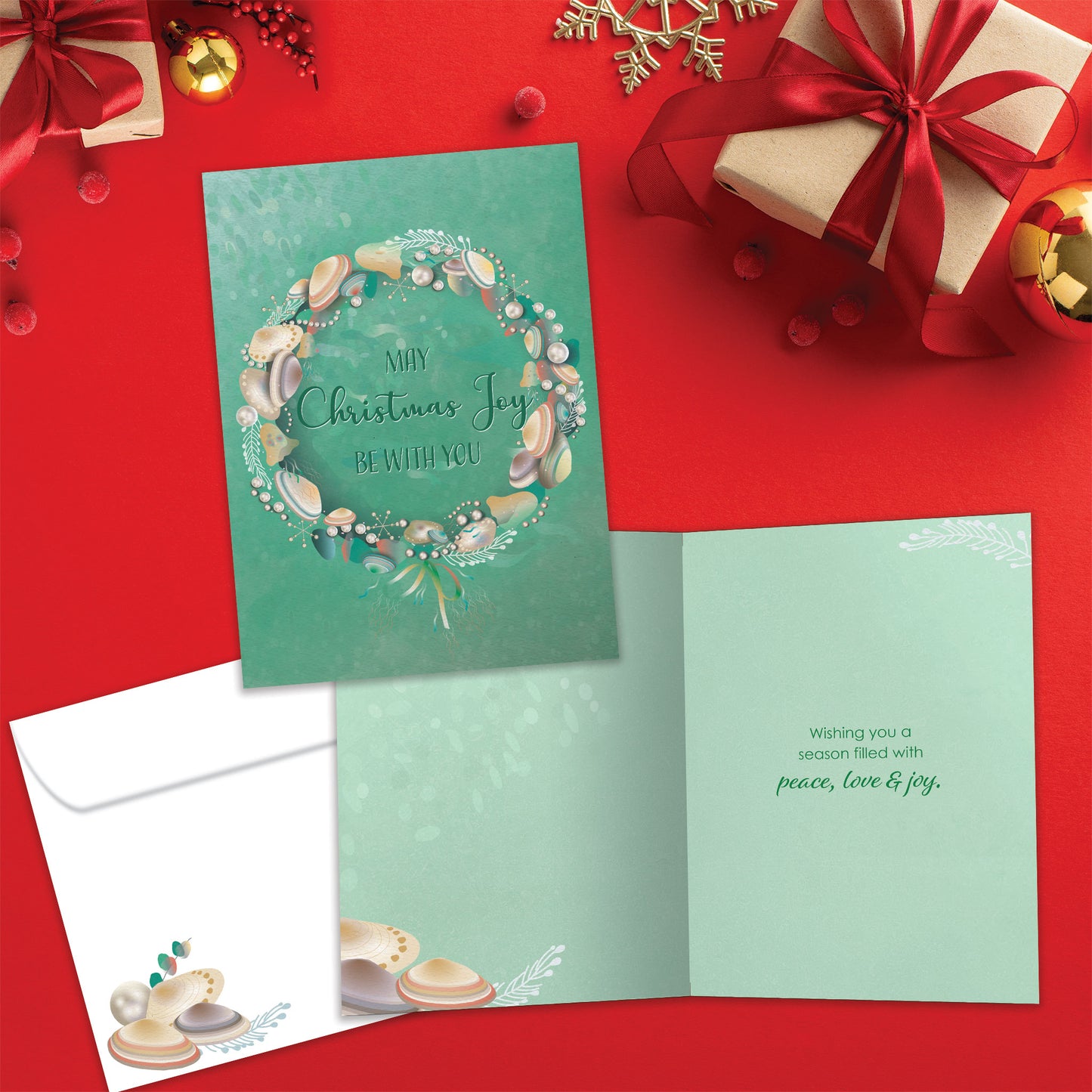 Seashell Joy Christmas Card