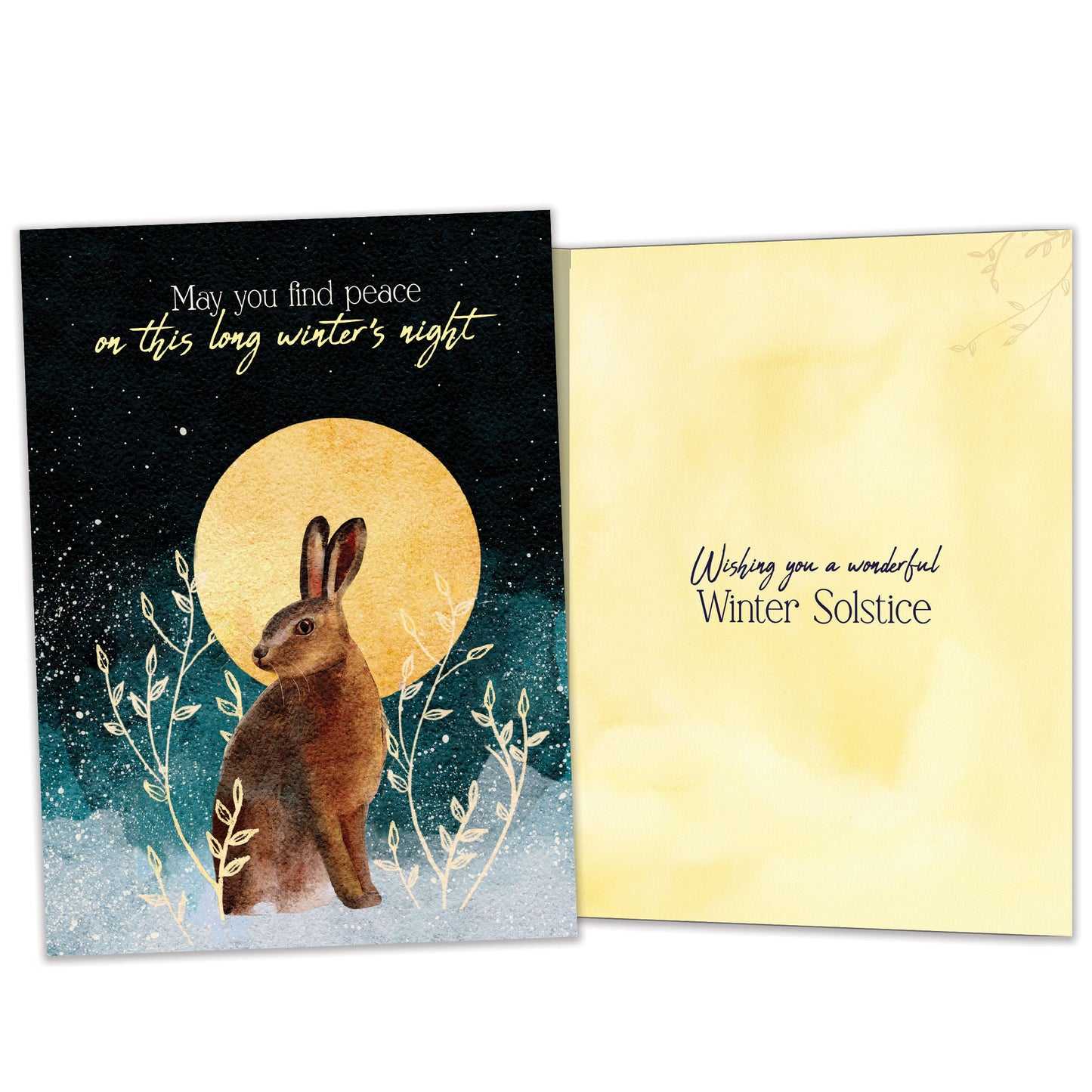Peaceful Rabbit Solstice Card