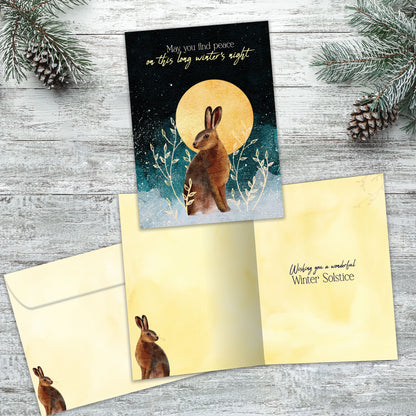 Peaceful Rabbit Solstice Card
