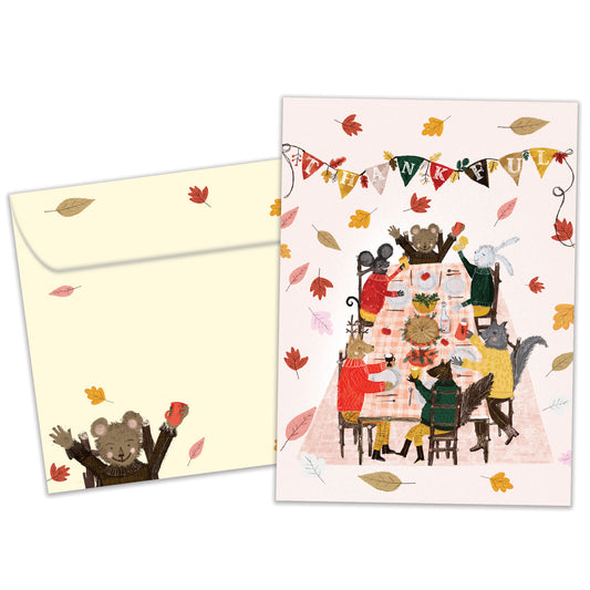 Thankful Feast Thanksgiving Card