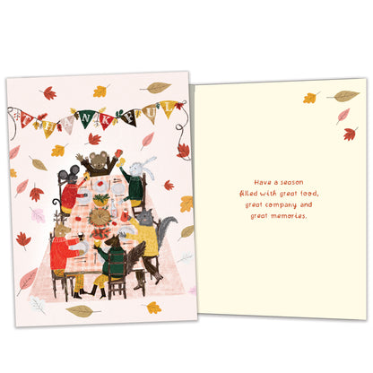 Thankful Feast Thanksgiving Card
