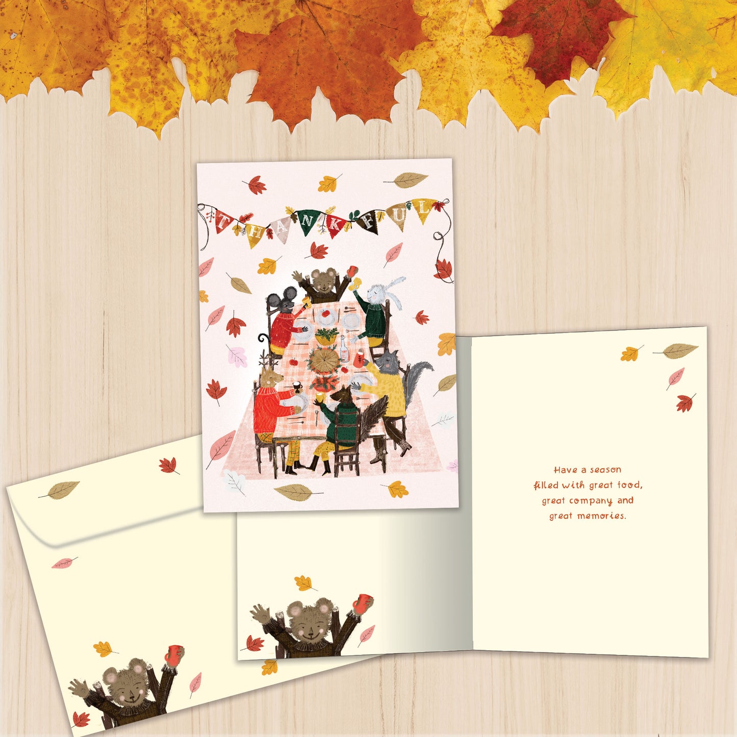 Thankful Feast Thanksgiving Card