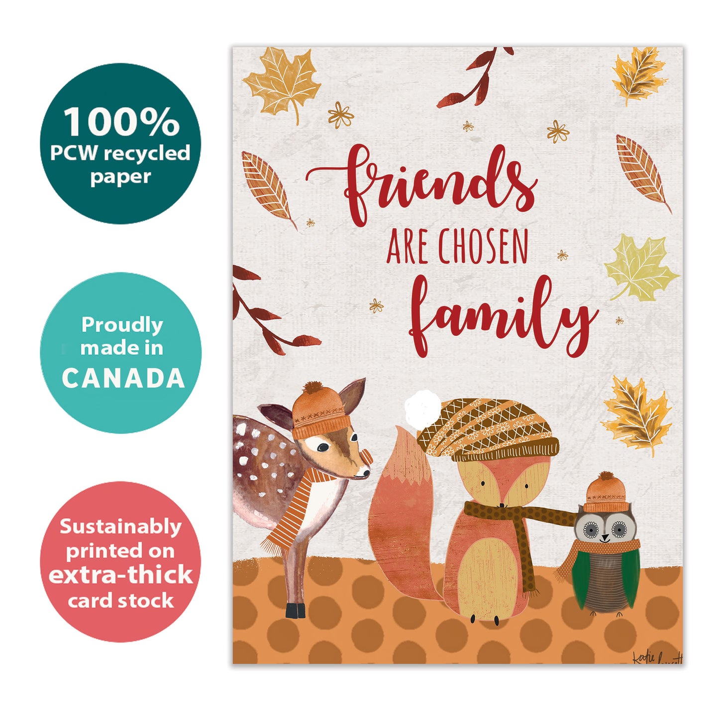 Friends Are Family Thanksgiving Card