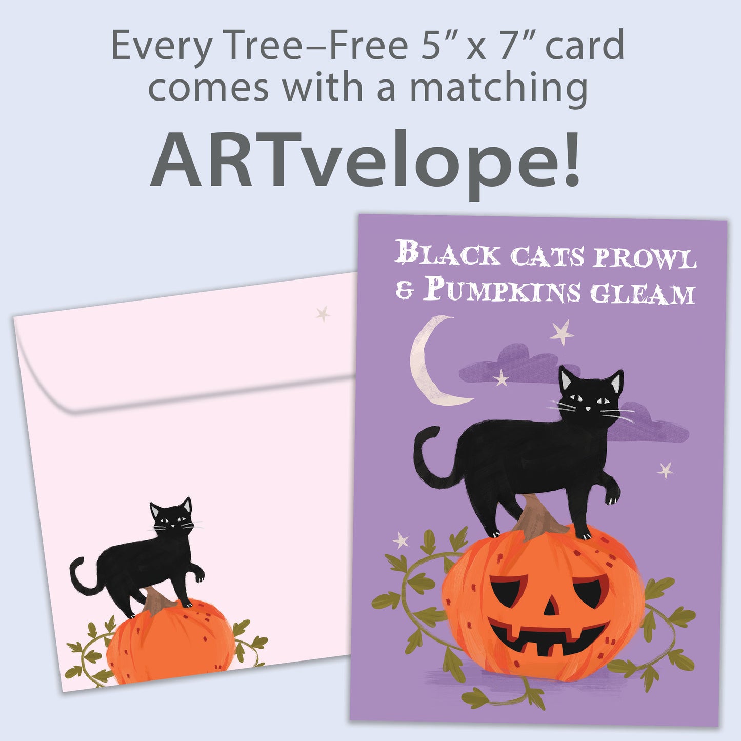 Pumpkins Gleam Halloween Card