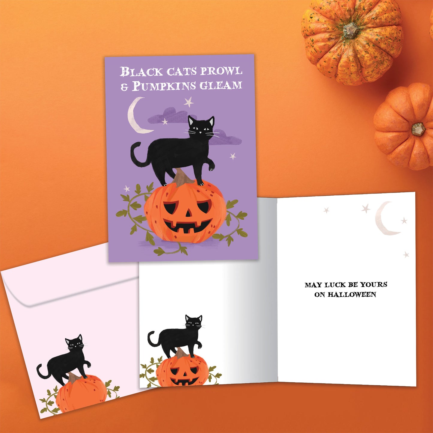 Pumpkins Gleam Halloween Card
