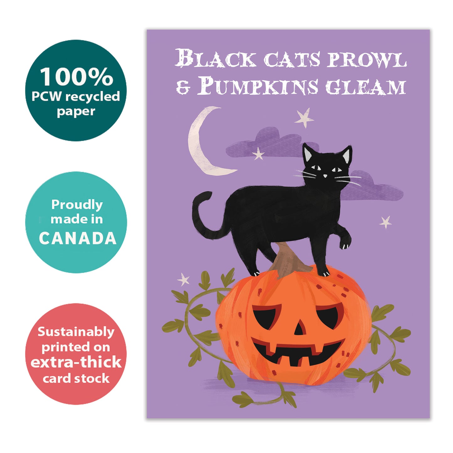 Pumpkins Gleam Halloween Card