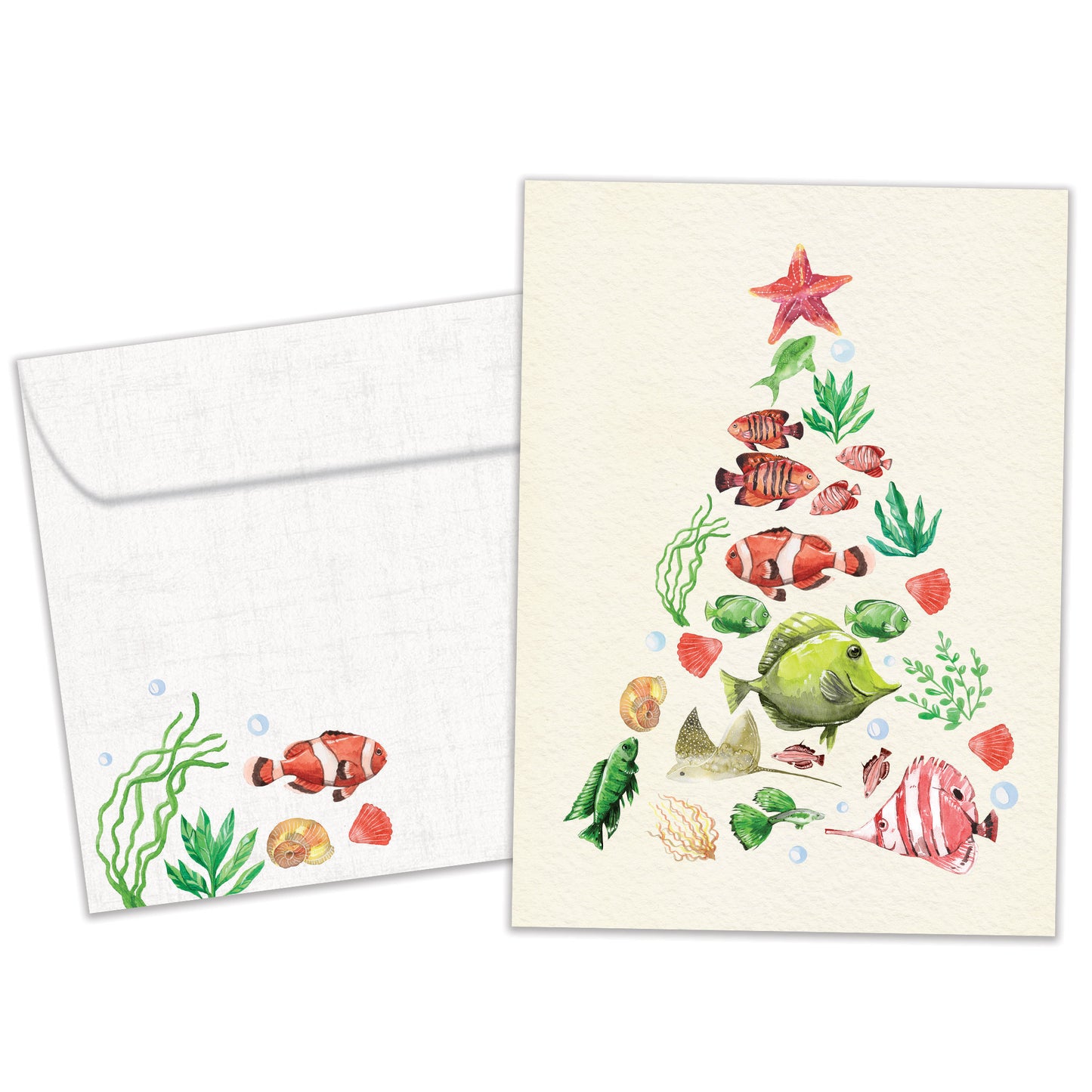 Beachy Tree Christmas Card
