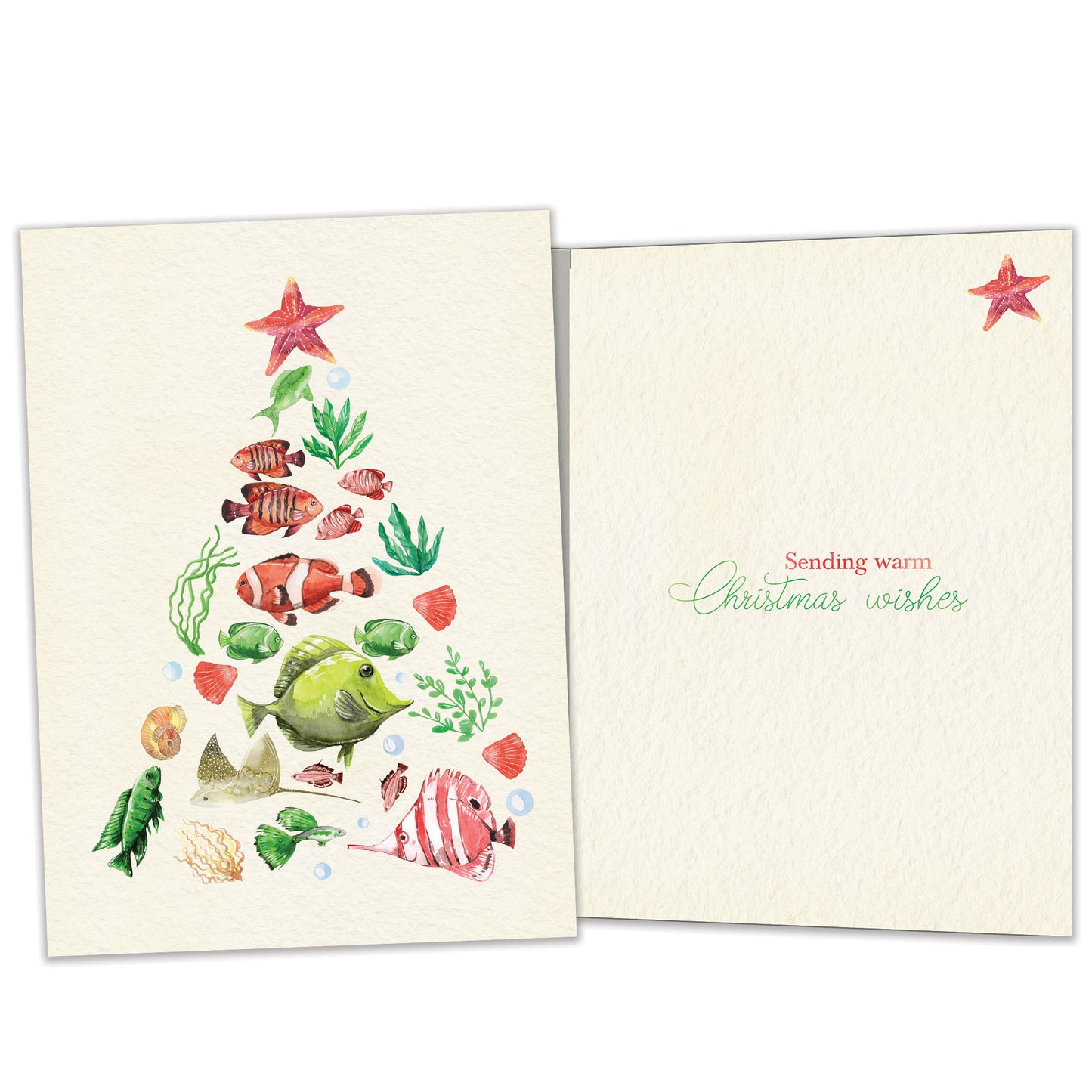 Beachy Tree Christmas Card