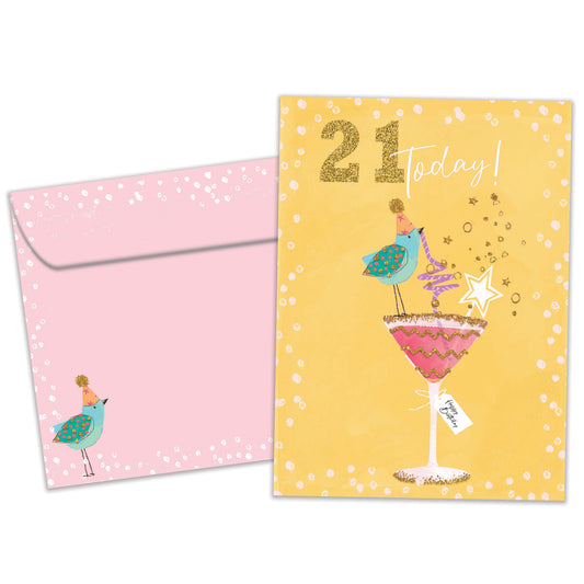 Savoring 21 Milestone Birthday Card