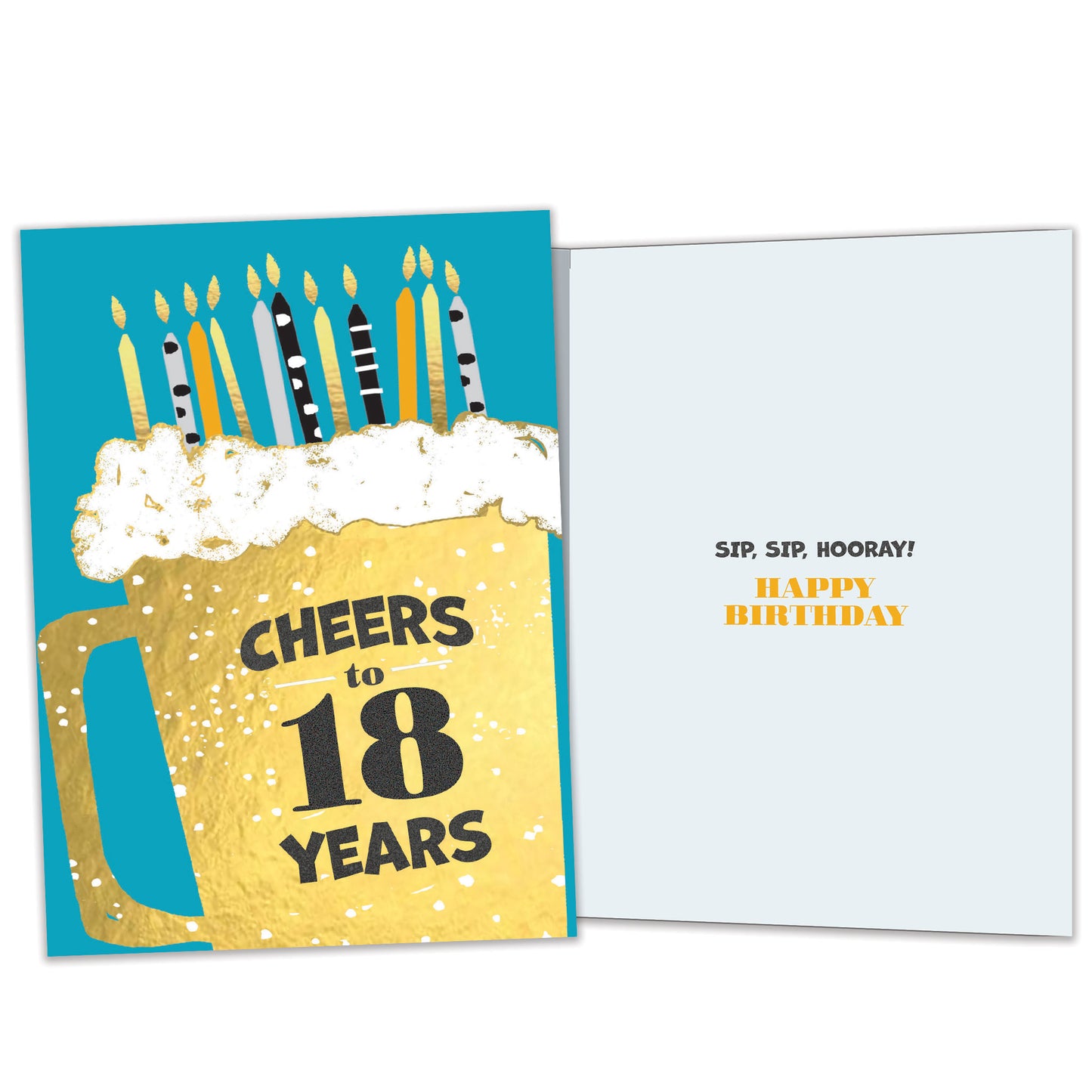 Cheers to 18 Milestone Birthday Card