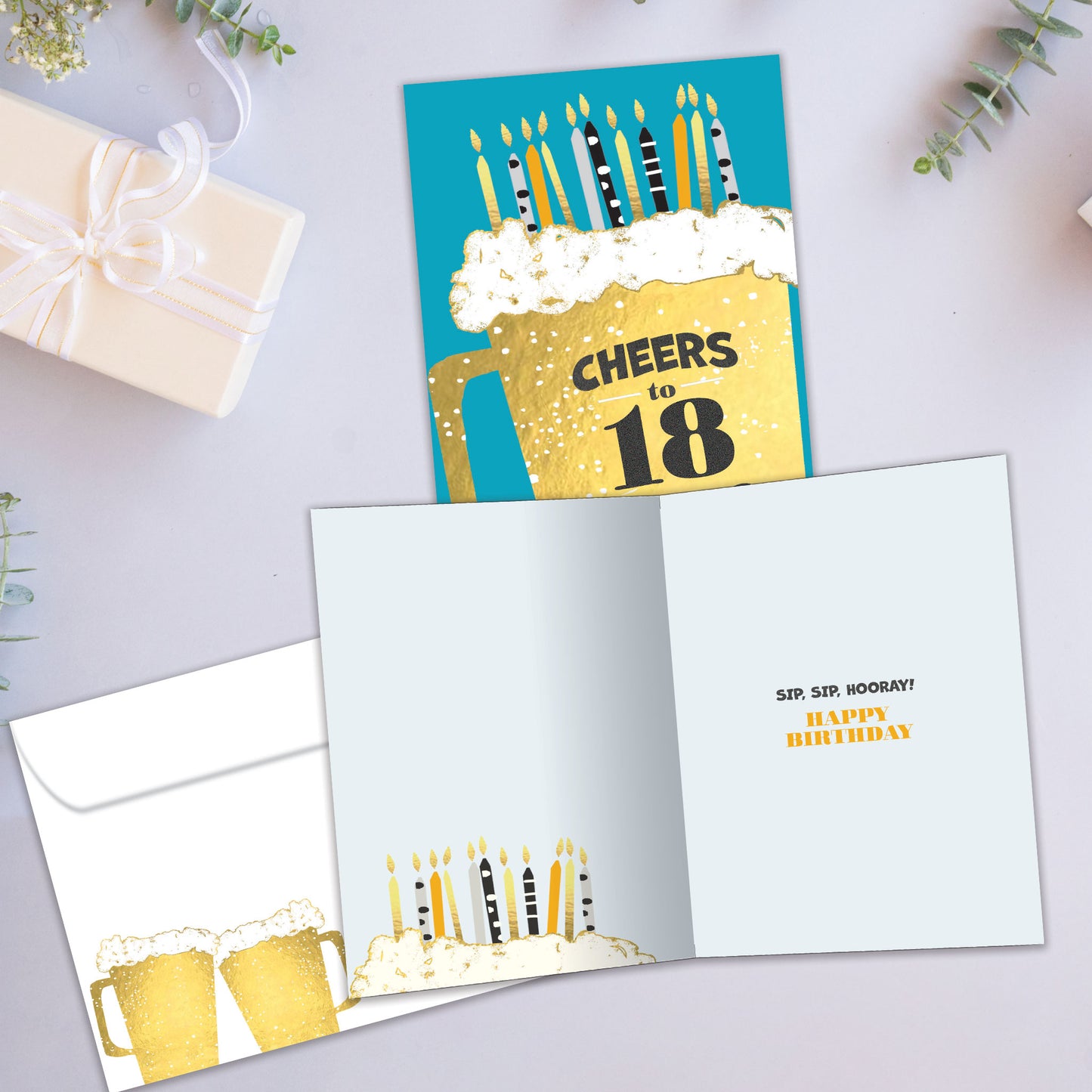 Cheers to 18 Milestone Birthday Card