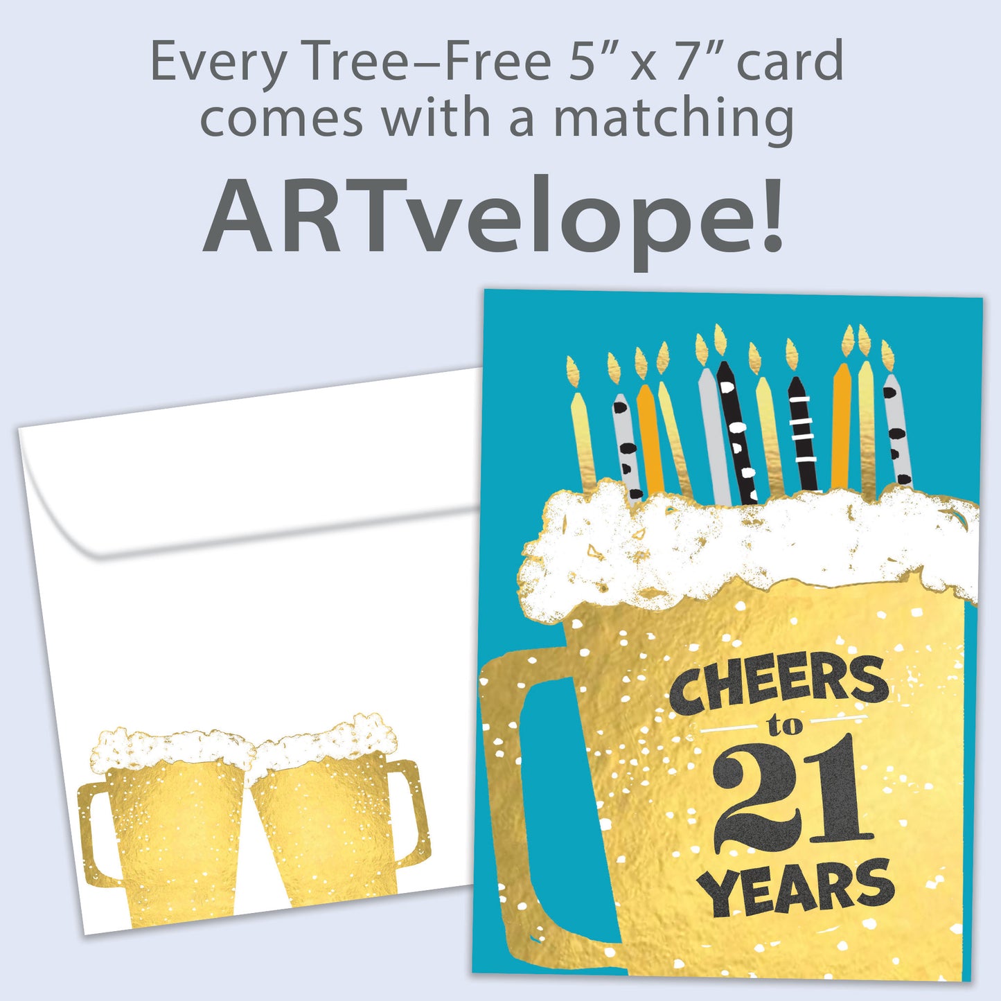 Cheers to 21 Milestone Birthday Card