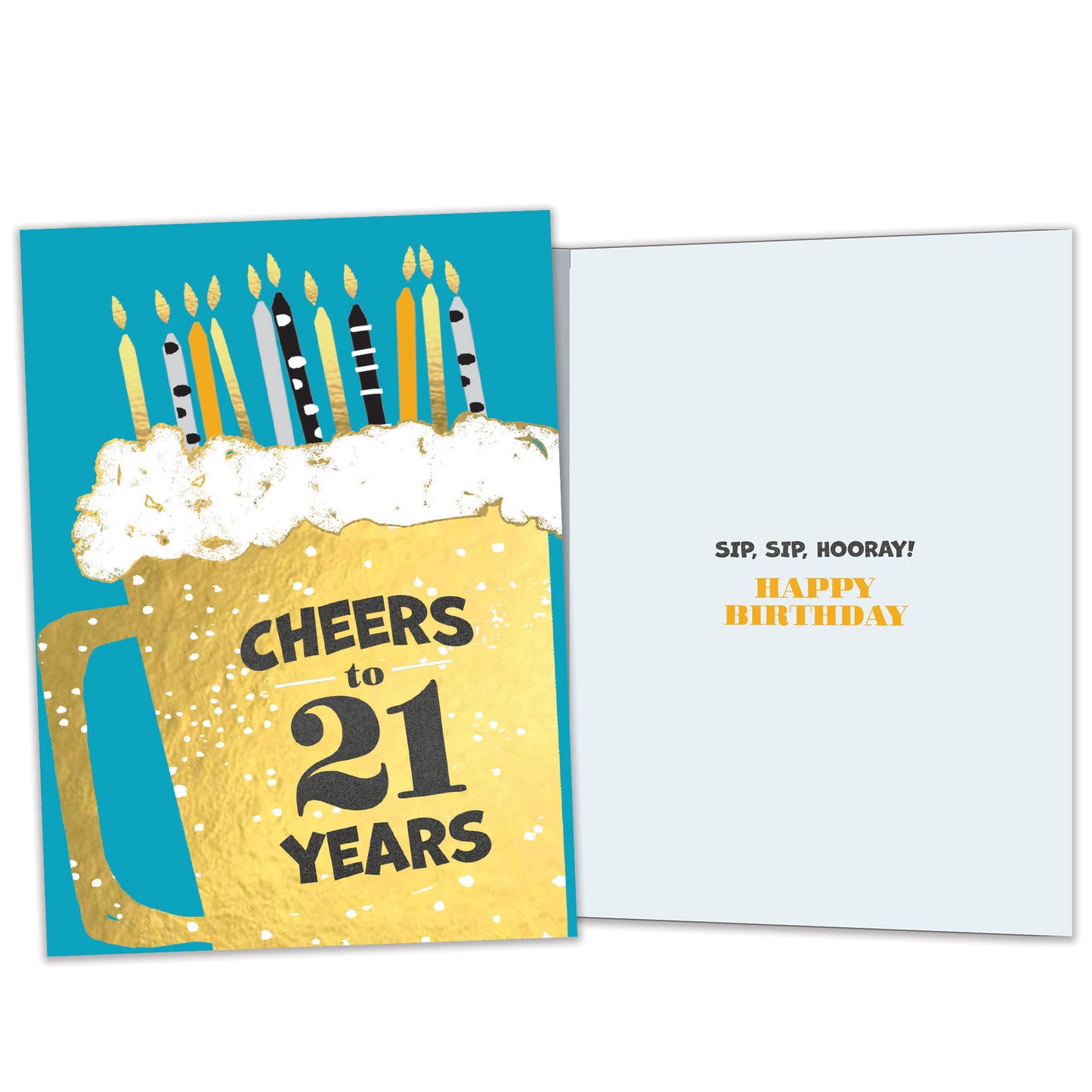 Cheers to 21 Milestone Birthday Card