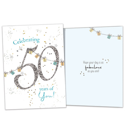 Fabulous 50 Milestone Birthday Card