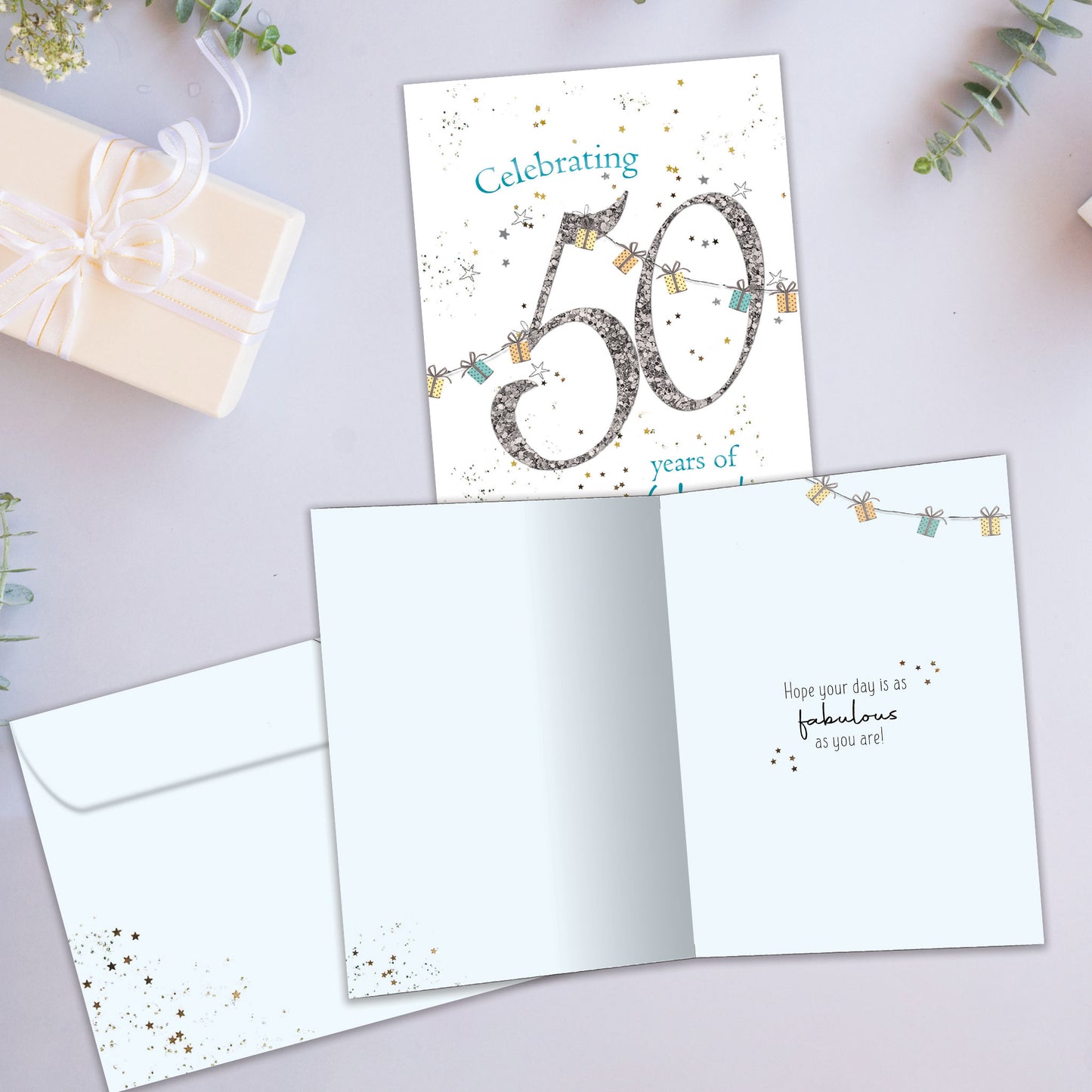 Fabulous 50 Milestone Birthday Card
