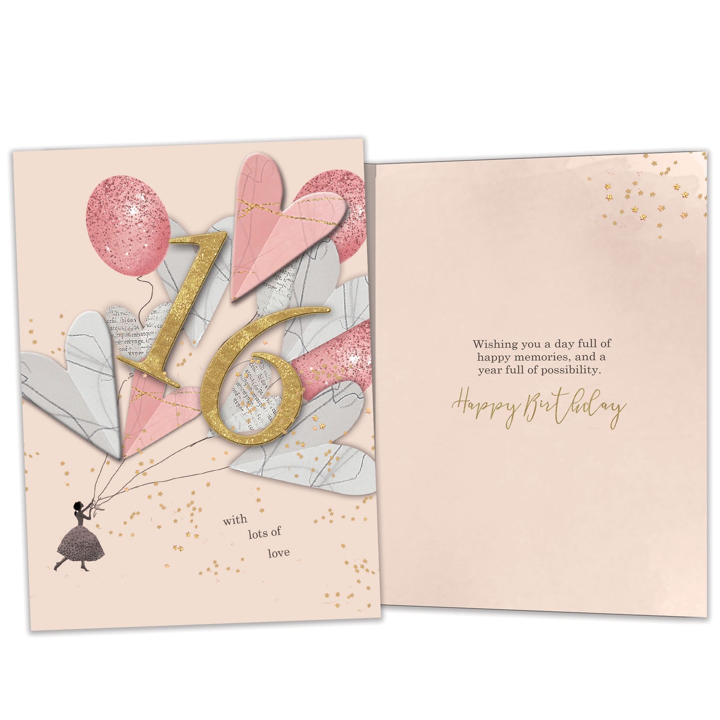 16 with Love Milestone Birthday Card