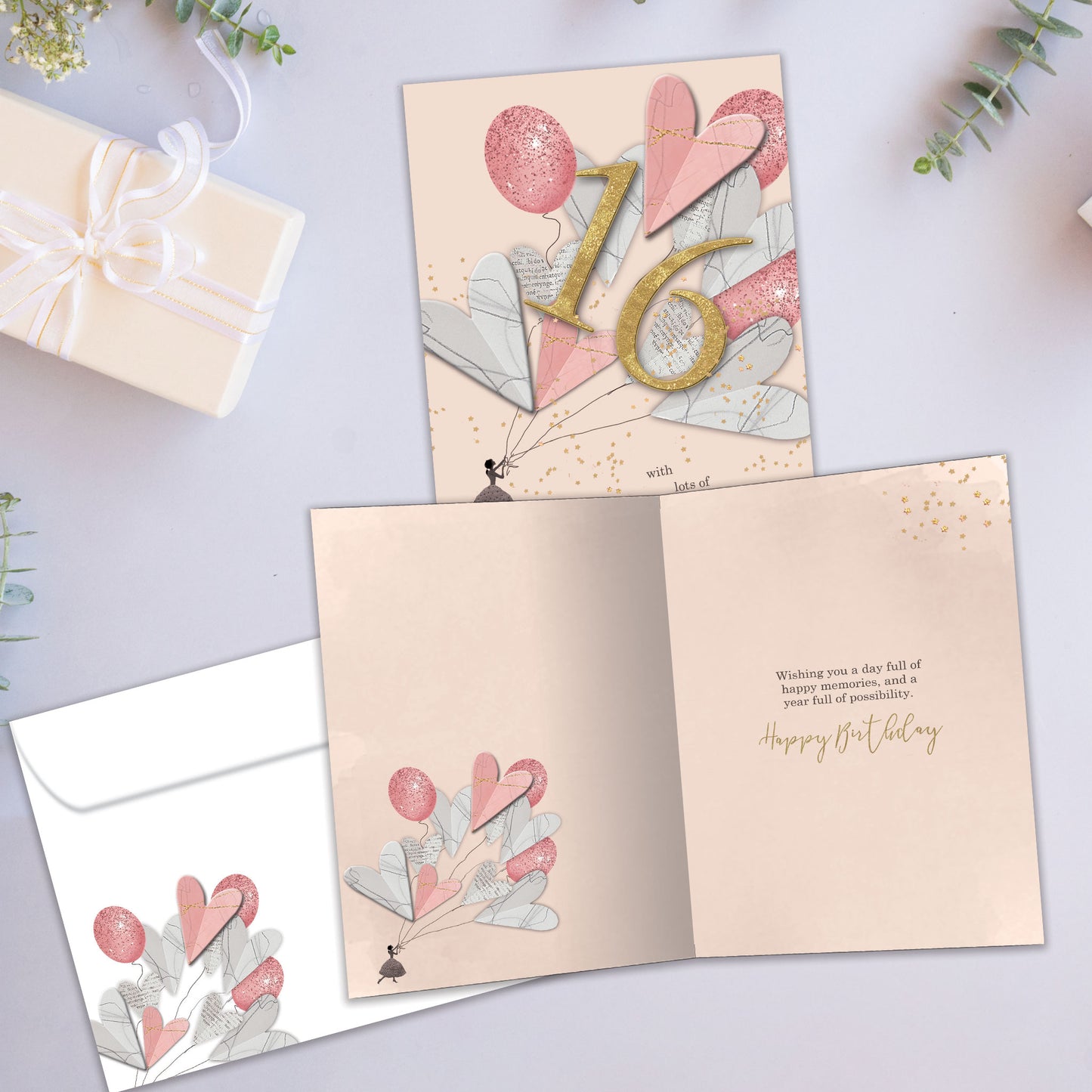 16 with Love Milestone Birthday Card