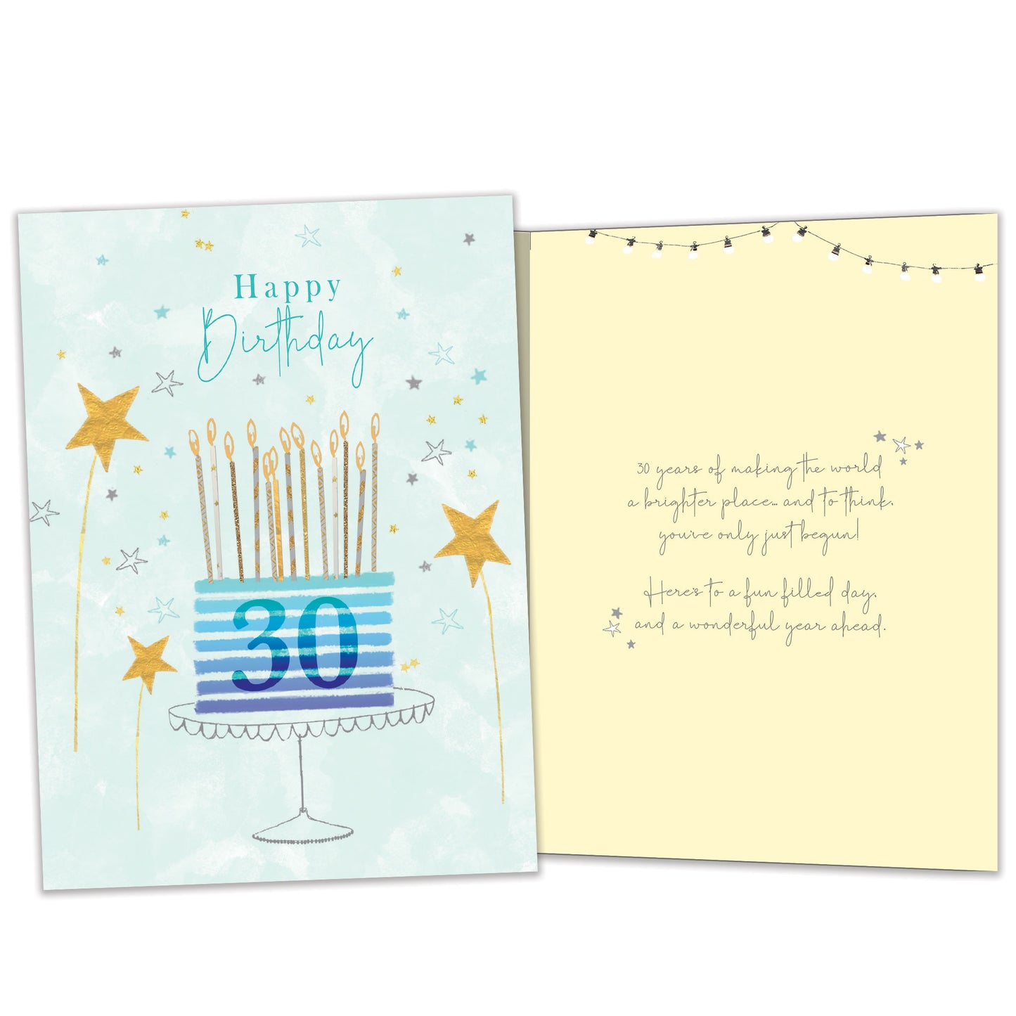 Bright 30 Milestone Birthday Card