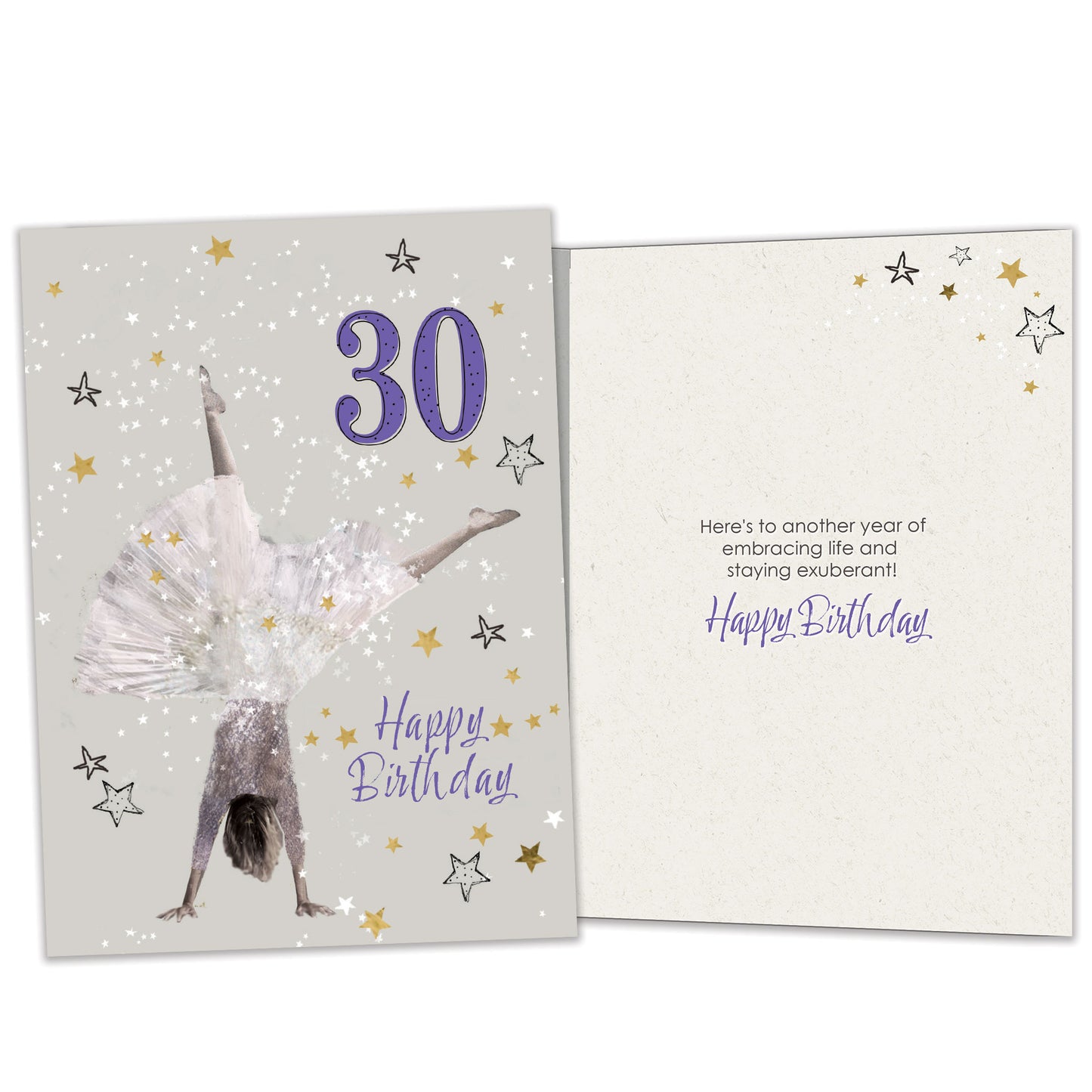 Exuberant 30 Milestone Birthday Card