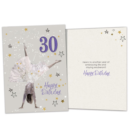 Exuberant 30 Milestone Birthday Card