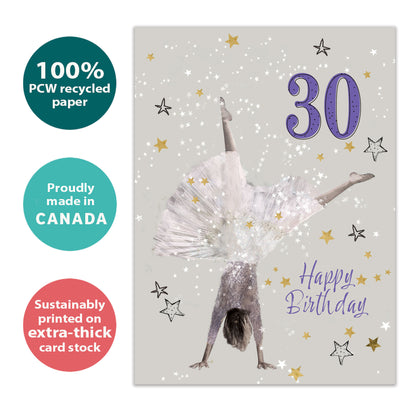 Exuberant 30 Milestone Birthday Card
