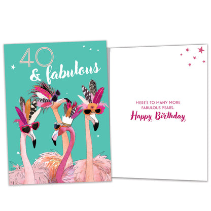 40 and Fabulous Milestone Birthday Card