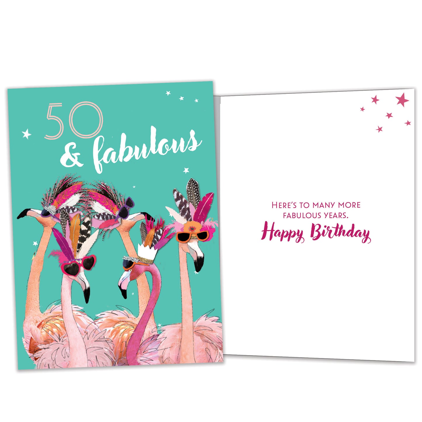 50 and Fabulous Milestone Birthday Card