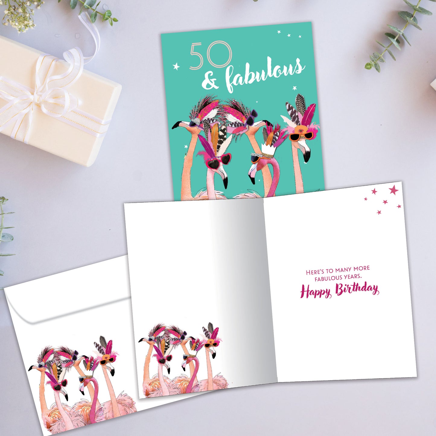50 and Fabulous Milestone Birthday Card