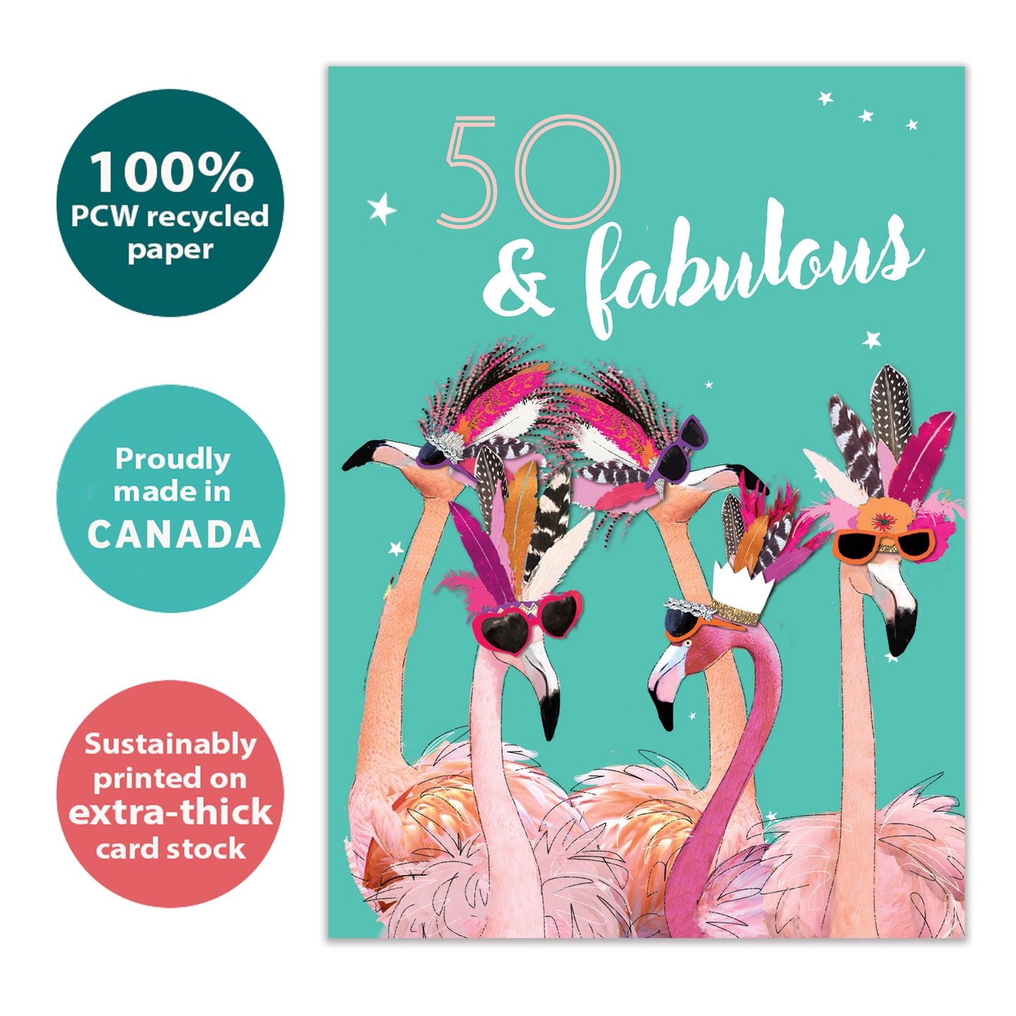 50 and Fabulous Milestone Birthday Card