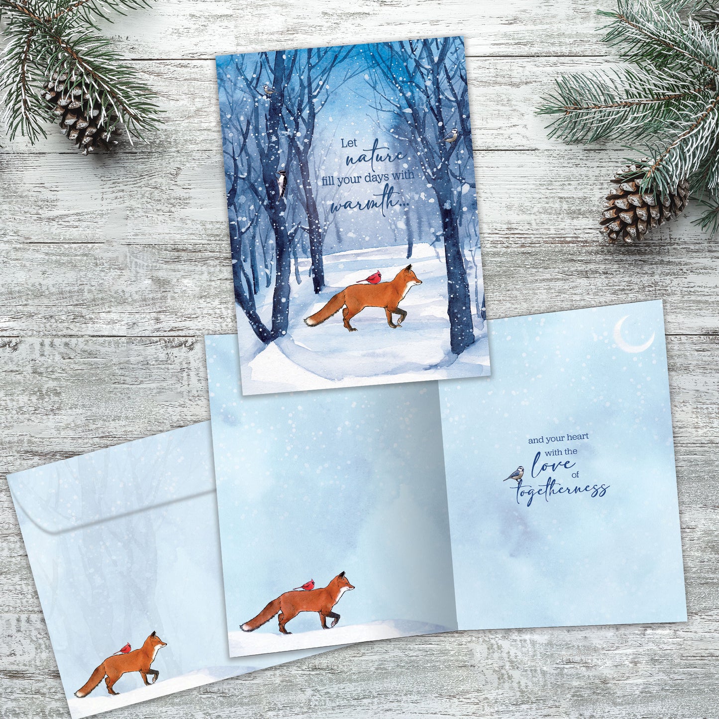 Togetherness Fox Solstice Card