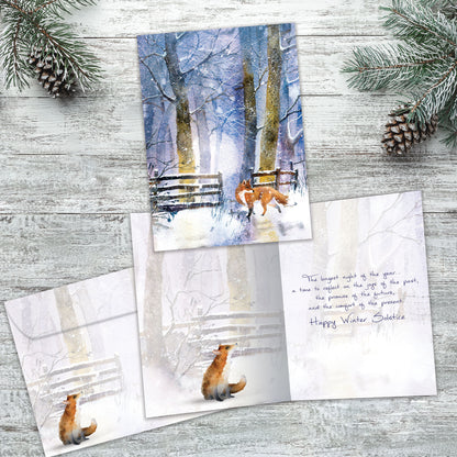 Forgiving Fox Solstice Card