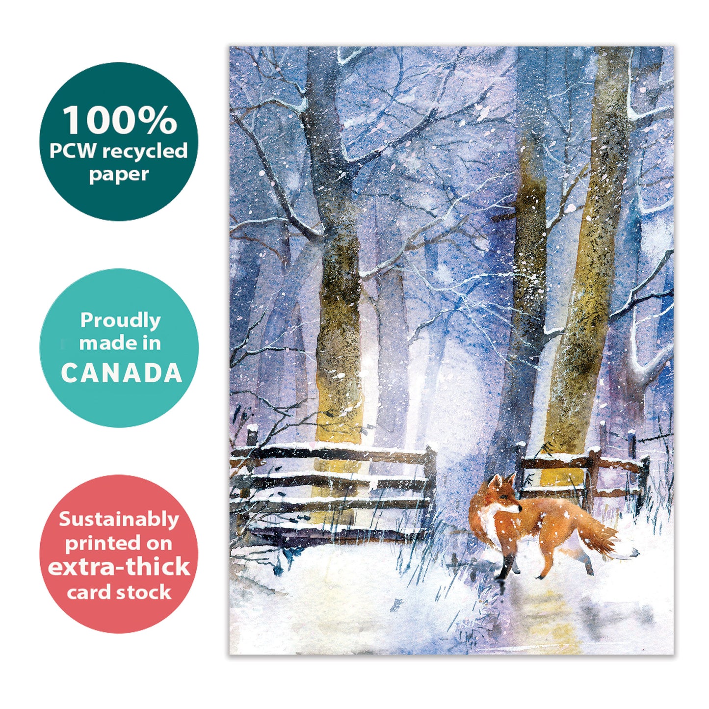 Forgiving Fox Solstice Card